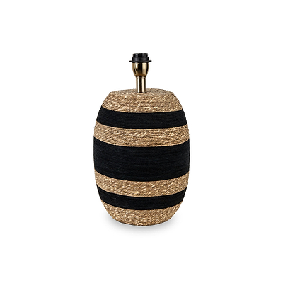 Kalutara Black and Natural Sea Grass Tall Table Lamp