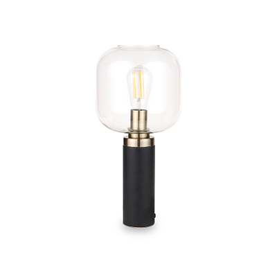 Florence Black Metal & Glass Table Lamp