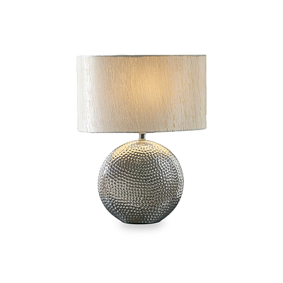 Mabel Silver Dot Textured Ceramic Table Lamp