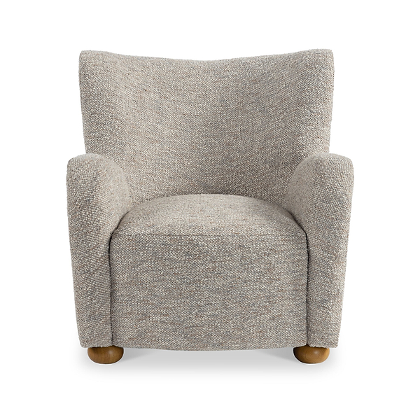 Haworth Curved Boucle Accent Chair