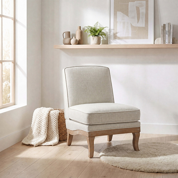 Sandringham Linen Armless Accent Chair