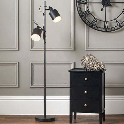 Aaron Black Metal Task Floor Lamp