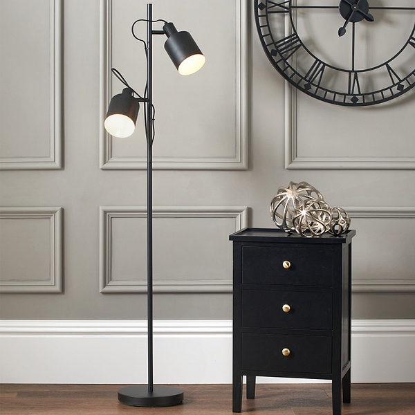Aaron Black Metal Task Floor Lamp