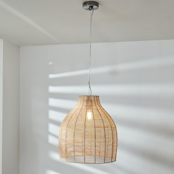 Caswell Natural Rattan Coche Pendant