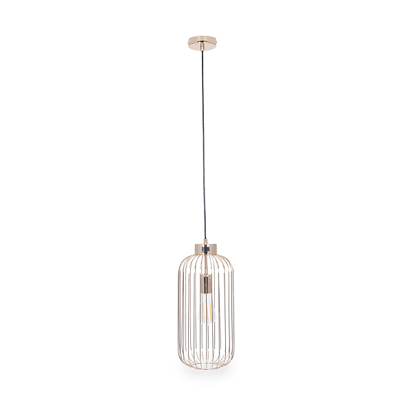 Dania French Gold Metal Wire Tall Pendant