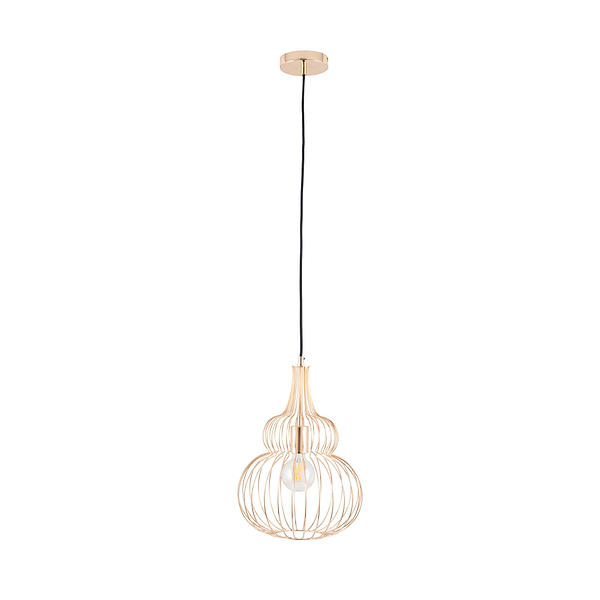 Dania French Gold Metal Wire Shaped Pendant