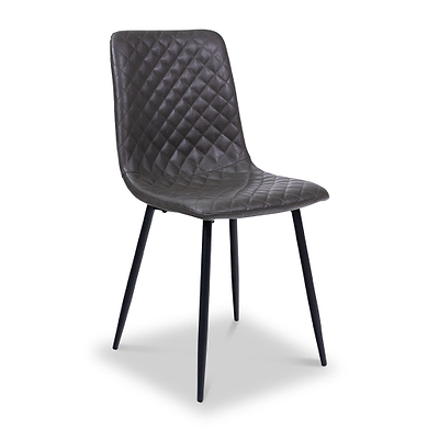Brogan Faux Leather Quilted Back Dining Chair