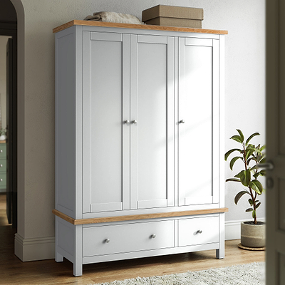 Farro Triple Wardrobe with Drawers