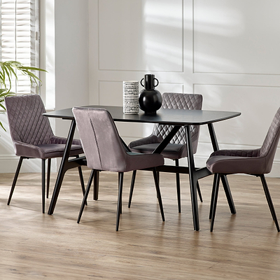 Jackson 135cm Black Dining Table