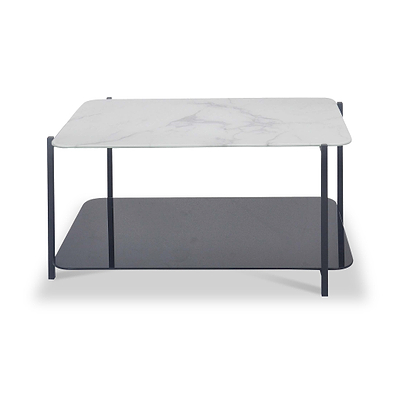 Adrian Marble and Glass Coffee Table