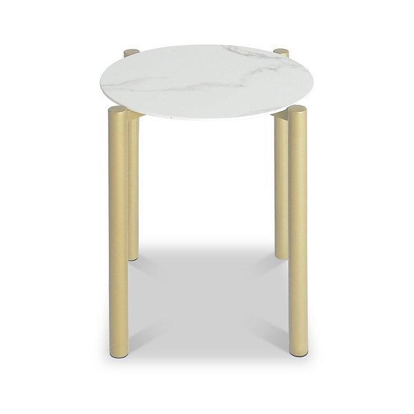 Dalston White & Gold Side Table