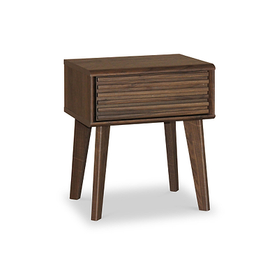 Brunswick Oak 1 Drawer Slatted Lamp Table