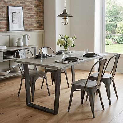 Soho Grey Dining Table 140cm