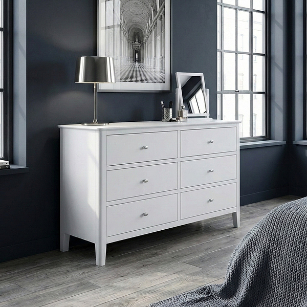 Chester White 6 Drawer Chest of Drawers