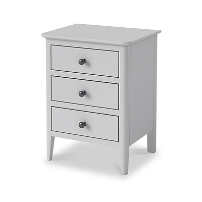 Elgin Grey 3 Drawer Bedside Table