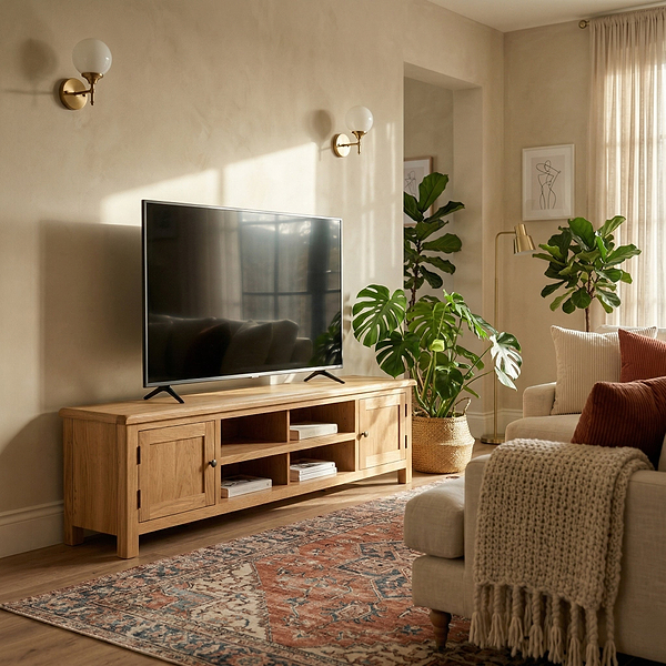 Surrey Oak 180cm Extra Wide TV Stand