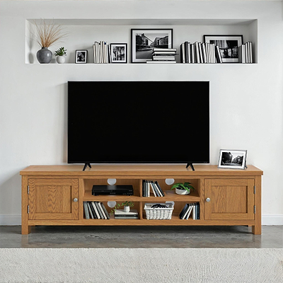 London Oak 180cm Extra Wide TV Stand