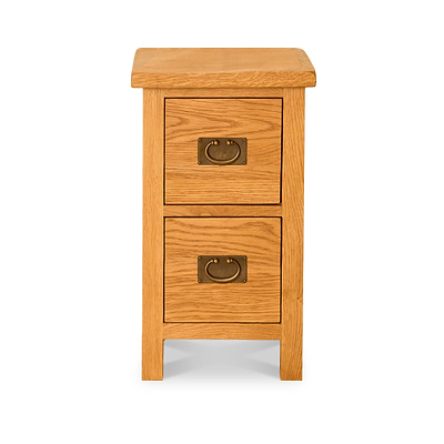 Lanner Oak Slim Bedside Table