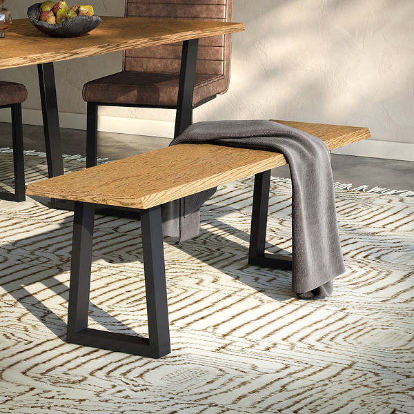 Isaac Oak 140cm Dining Bench
