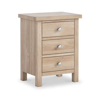 Farro Washed Oak Bedside Table