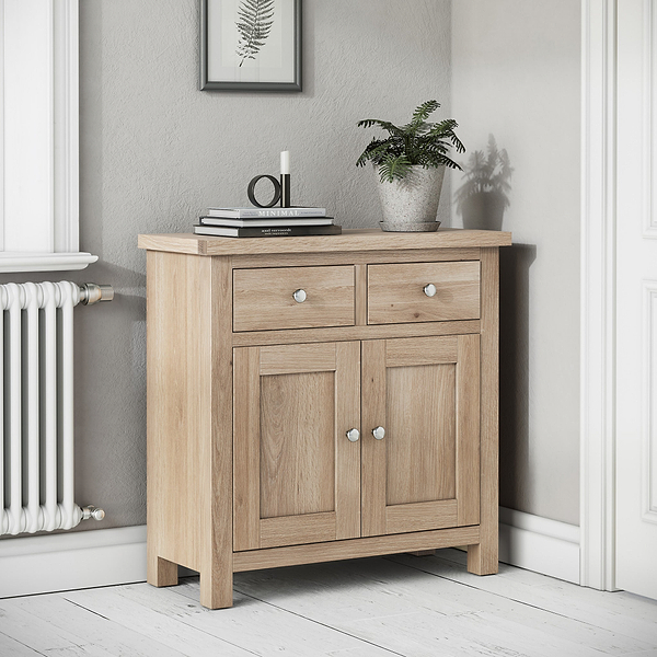 Farro Washed Oak Mini Sideboard