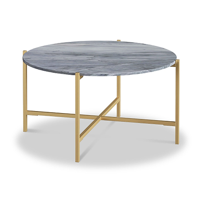 Pimlico Marble Round Coffee Table with Gold Frame
