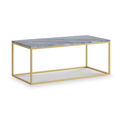 Pimlico Marble Rectangular Coffee Table with Gold Frame