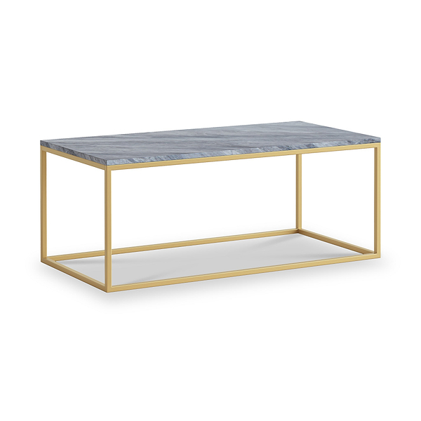 Pimlico Marble Rectangular Coffee Table with Gold Frame