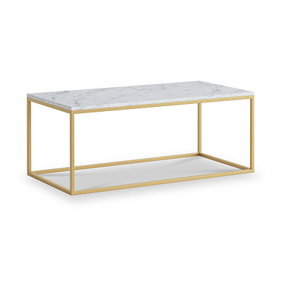 Pimlico Marble Rectangular Coffee Table with Gold Frame