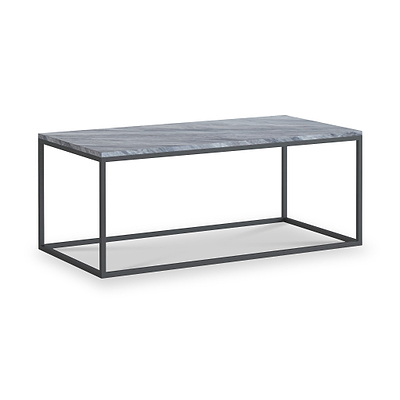 Pimlico Marble Rectangular Coffee Table with Grey Frame