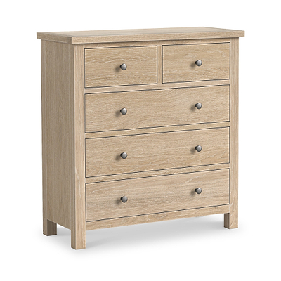 Trelan Washed Oak 2 Over 3 Chest of Drawers