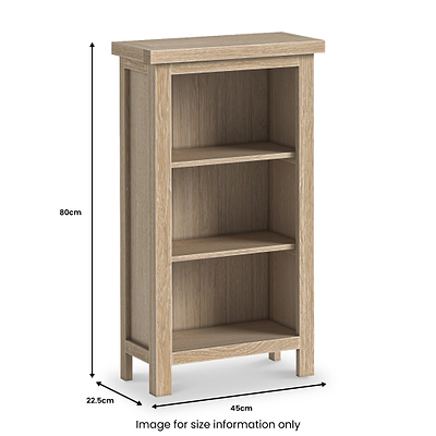 Trelan Washed Oak Small Bookcase