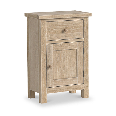 Trelan Washed Oak Single Drawer Small Cupboard