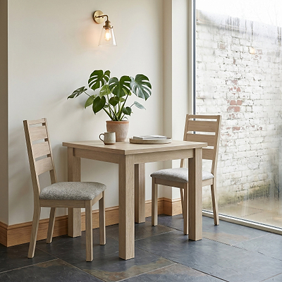 Trelan Washed Oak 80cm Bistro Dining Table