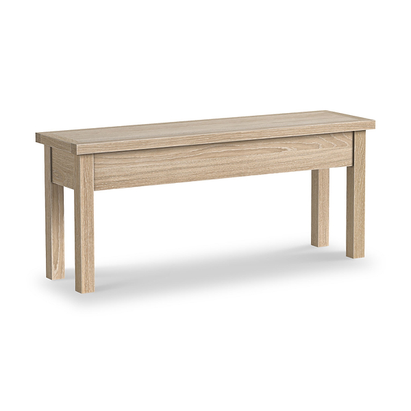 Trelan Washed Oak Shallow Storage Bench