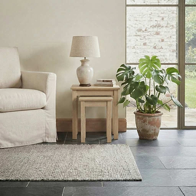 Trelan Washed Oak Nest of Tables