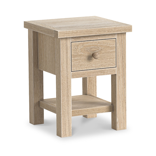 Trelan Washed Oak 1 Drawer Lamp Table