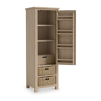 Trelan Washed Oak 3 Drawer Larder