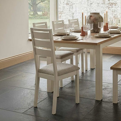 Trelan Boucle Slatted Back Dining Chair