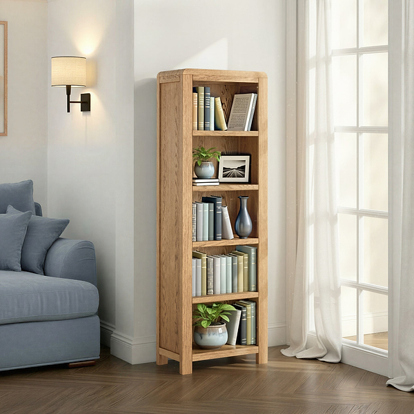 Penryn Oak Slim Bookcase
