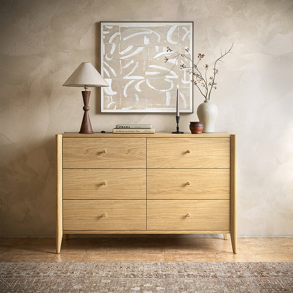 Cavell Oak 6 Drawer Chest