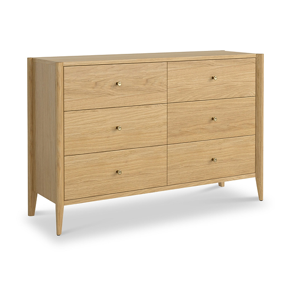 Cavell Oak 6 Drawer Chest