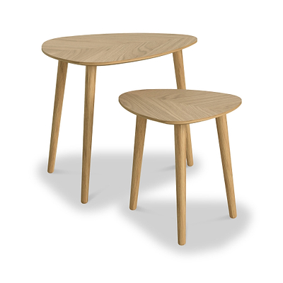 Flintham Oak Nest of Tables