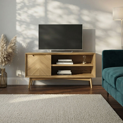 Flintham Oak 110cm Small TV Unit