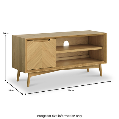 Flintham Oak 110cm Small TV Unit