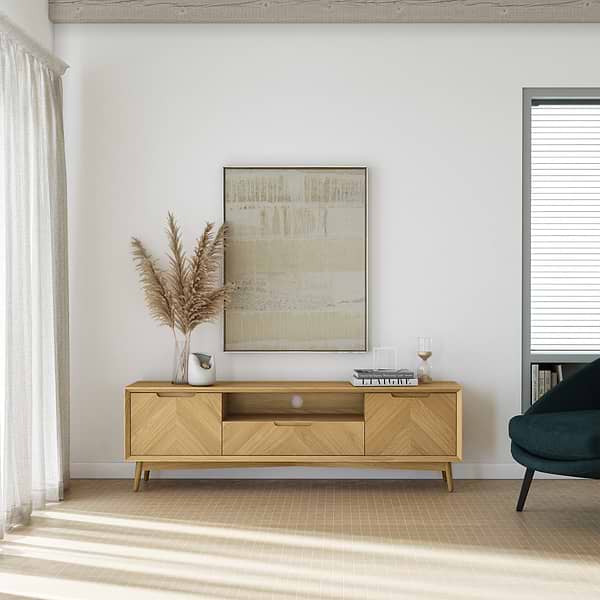 Flintham Oak 160cm Large TV Unit