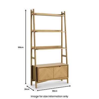 Flintham Oak 2 Door Bookcase