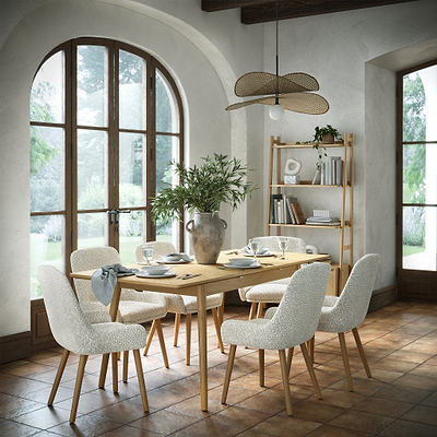 Flintham Oak 140-190cm Extendable Dining Table