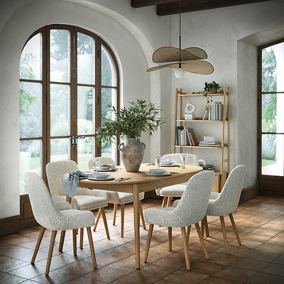 Flintham Oak 180-230cm Oval Extendable Dining Table