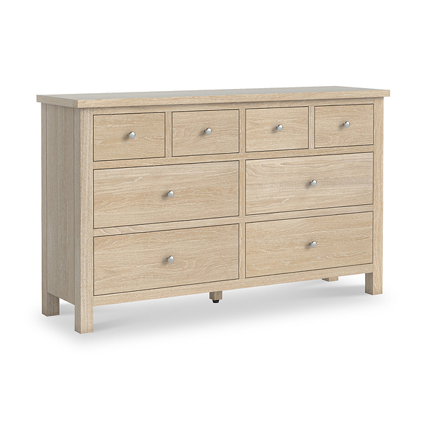 Farro Washed Oak XL 8 Drawer Chest